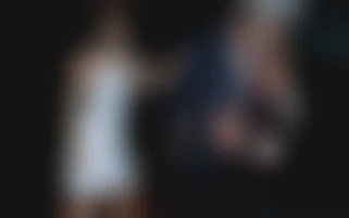 Hot trio in a parking lot