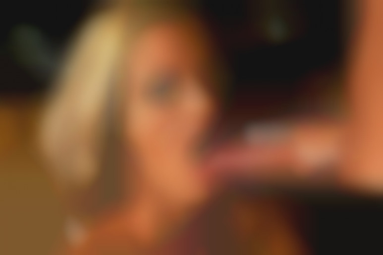 Hot blond sucking and fucking hard in the kitchen