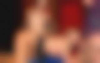 Hot blond MILF sucking deep and riding wild a monster cock