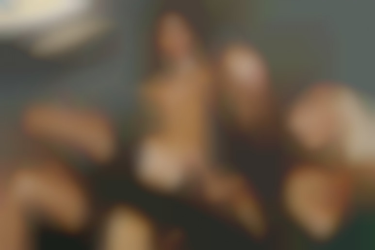 Big strappon on a pool table