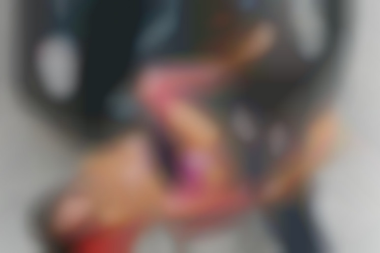 Hardcore fucking in the Garage for a gorgeous girl with mega big boobs, with Janet Wild