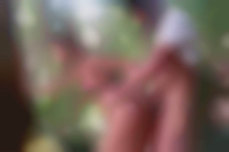 A naughty couple's walk