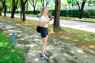 You meet a lovely girl abroad.