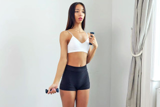 Lia Lin is skinny but she is full of desires.