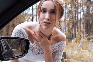 A beautiful bride stops you on the road...