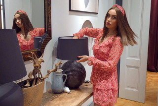 Your sexy MILF neighbor calls you over to help her a bit.